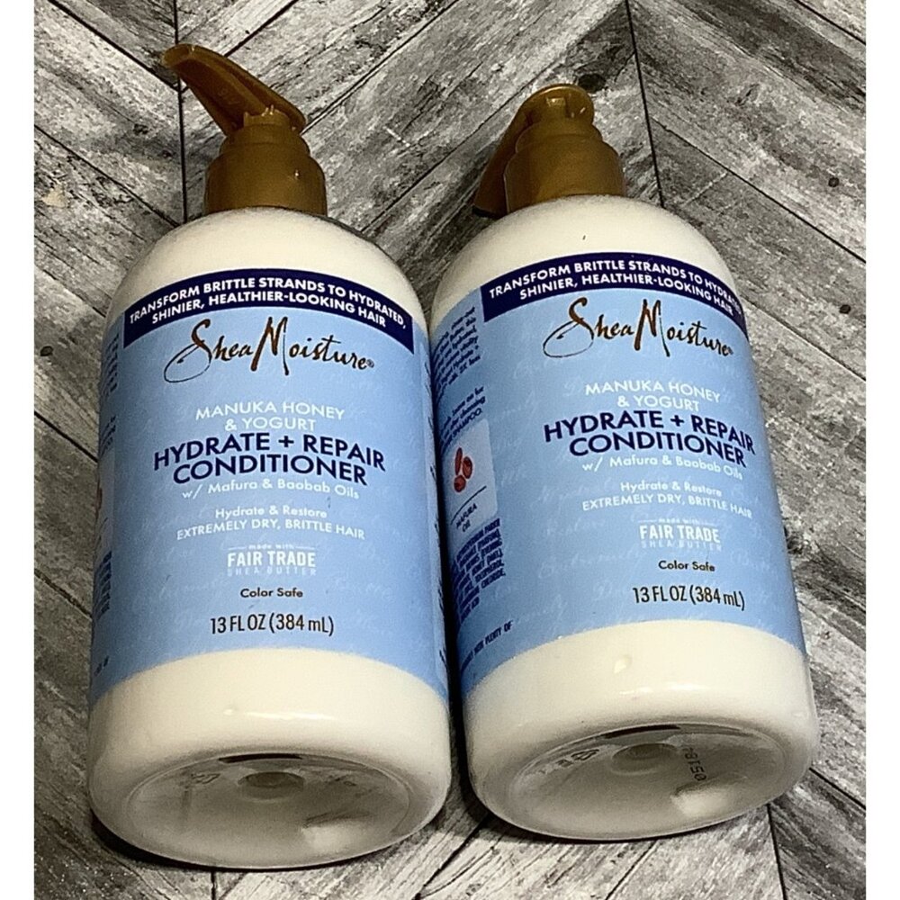 2 Shea Moisture Manuka Honey & Yogurt Hydrate + Repair Conditioner 13 Fl Oz Each